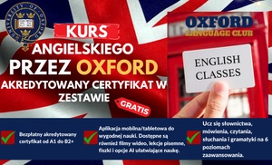 Kurs języka angielskiego z Oxford + akredytowany certyfikat