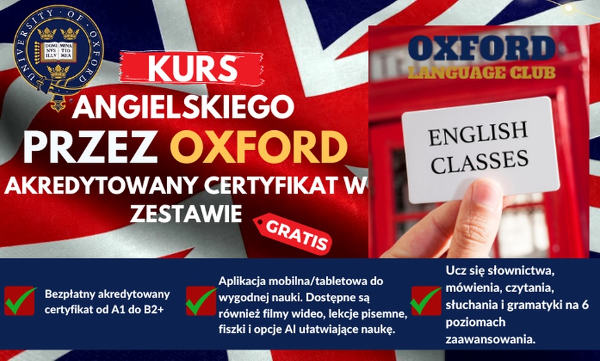 Image 1: Kurs języka angielskiego z Oxford + akredytowany certyfikat