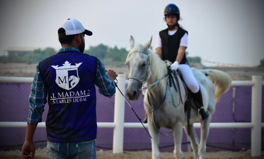 Image 1: Al Madam 2 Stables, 45-minute horse riding lesson