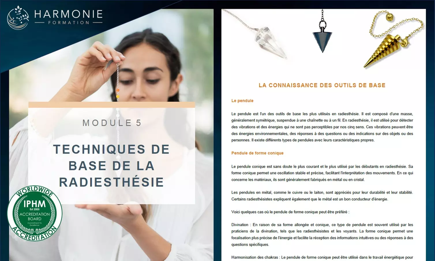 Formation en Radiesthésie à distance avec Harmonie Formation