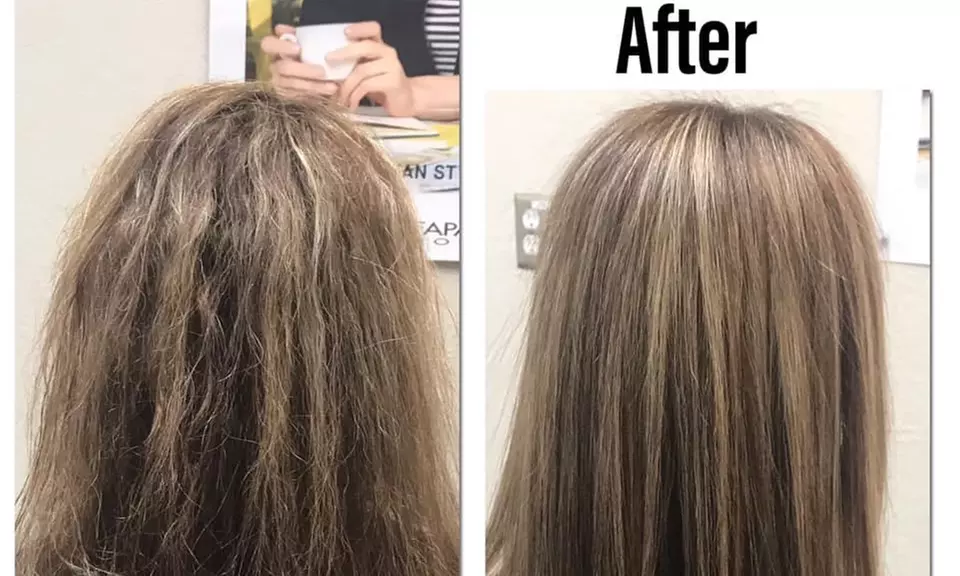 Experience DKH Beauty's Keratin Treatment with Haircut, offering up to 50% off for stunning hair transformation - Second Medium