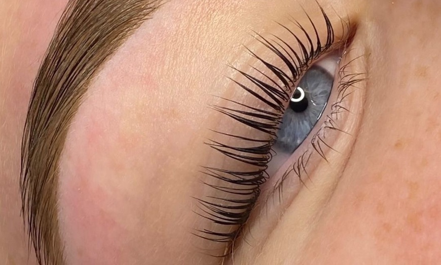 Image 1: Up to 55% Off on Eyelash Perm at Glowy beauté studio