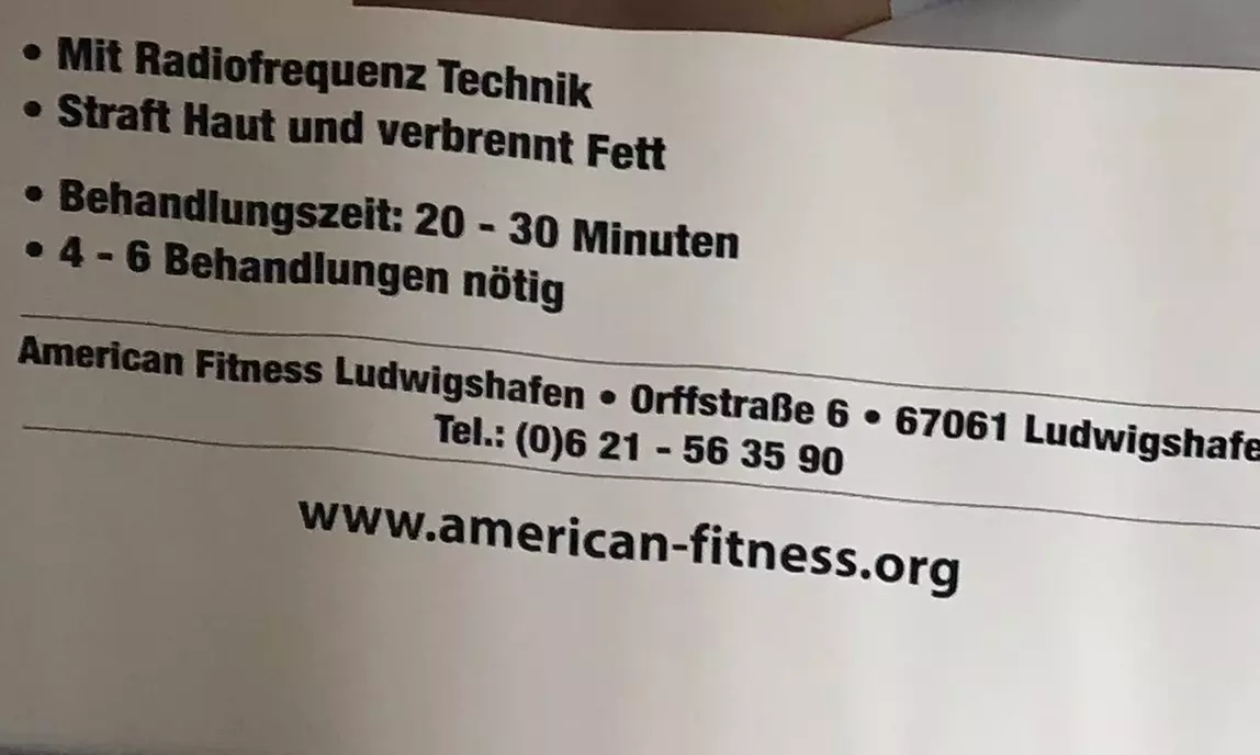 EMS (elektrische Muskelstimulation) bei American Fitness Ludwigshafen - Second Medium