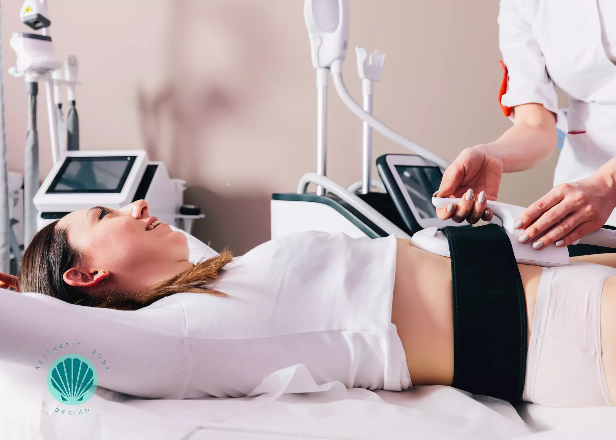 Experience Aesthetic Body Design's EMS for Muscle Sculpting with up to 50% off, offering one or two session options - Primary Image