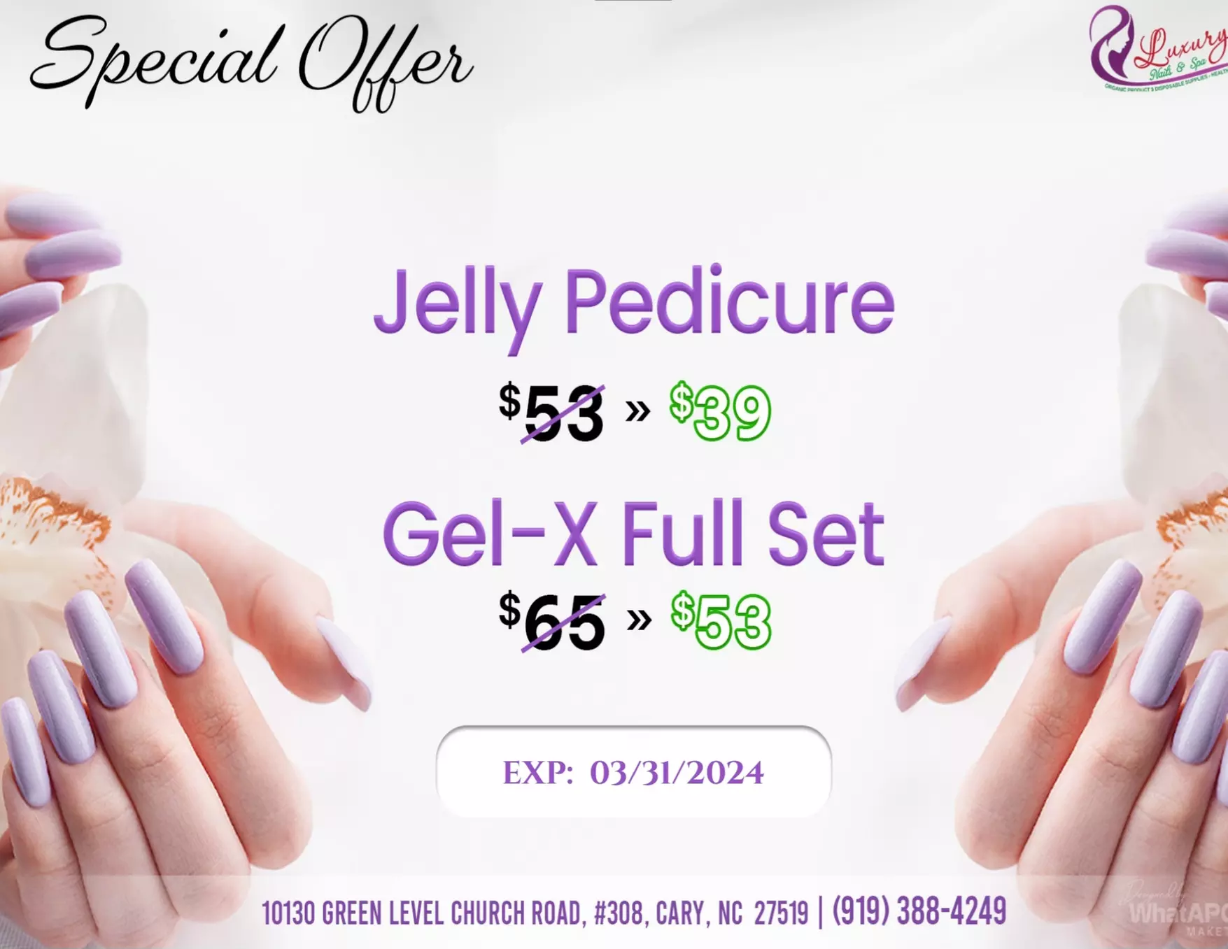 Up to 26% Off on Nail Salon - Pedicure at Luxury Nails & Spa - Second Medium