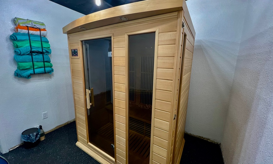 Image 1: 30-Minute Sauna Session or One Month Unlimited Infrared Sauna Session
