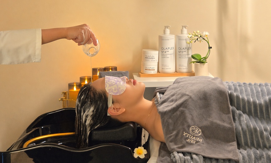 Image 13: Lux HeadSpa for 1-2 w/Shoulder Massage, MiniFacial, Robes & Herbal Tea