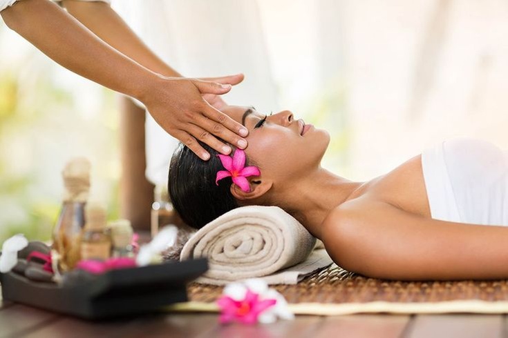 Facial massage for relaxation and rejuvenation