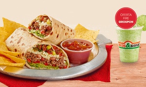 Tacos & Bar-BQ: 1 o 2 burritos a elección + bebida 40% off