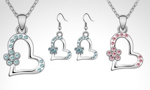 Hasta 78% off en dije o set Fine Love hecho con cristales Swarovski®