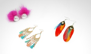  Set de 2 Pares de Aretes 