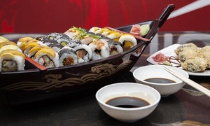 Entradas + barco de 20 o 40 piezas de sushi + bebidas con 50% off