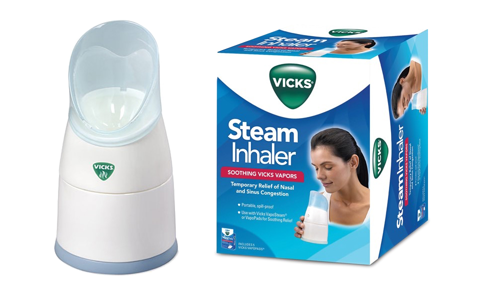 Vaporizador facial Vicks para la congestión y la sinusitis