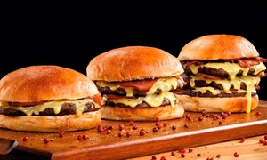 1, 2 o 4 hamburguesas + acompañamientos + bebidas con 40% off