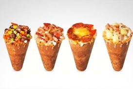 Pizza cono + papas a la francesa + refrescos hasta 50% off