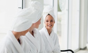 Sesión de spa para 2 o 3 amigas + copas de vino con 66% off