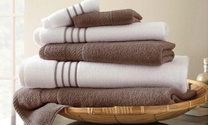 Set de 6 toallas 100% algodón egipcio en color a elegir con 38% off