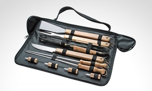 Set para asado de 10 piezas con estuche con 53% off