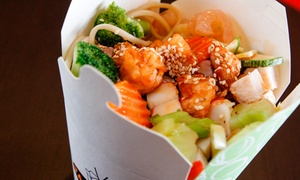 2, 4 o 6 woks + agua de sabor con refill en Take a Wok hasta 39% off