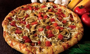 1 o 2 pizzas familiares hasta 56% off