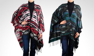 Poncho multicolor con 30% off