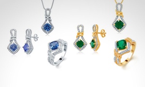 Cadena + Aretes con Diamantes