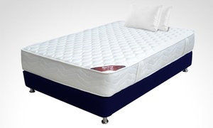 Combo colchón Classic + basecama América azul + almohada con 40% off