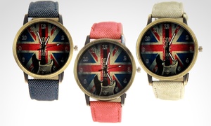 Reloj vintage God Save the Queen en color a elegir por $199