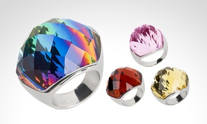 71% off en anillo Crystal Facet hecho con cristales SWAROVSKI ELEMENTS