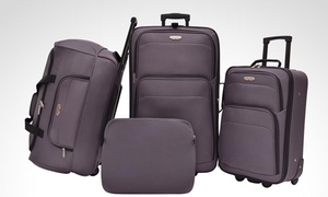 Set de viaje Rolling de 4 piezas color gris con 53% off