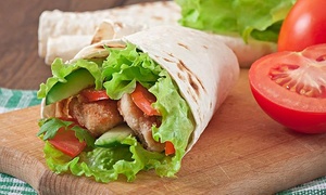 Wraps + papas fritas + jugo para dos o cuatro hasta 52% off