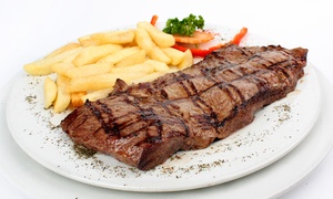 2 platos de carne a elección + acompañamiento con 44% off