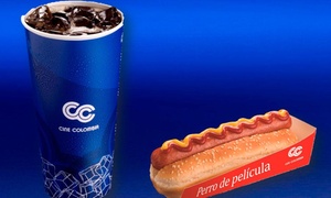 Combo de perro o sándwich + gaseosa de 22 oz con 33% off