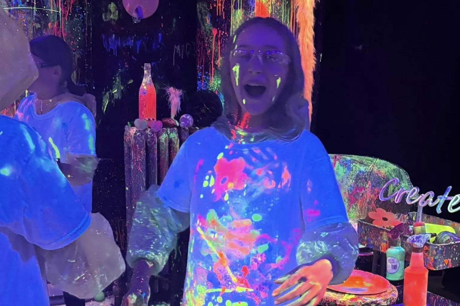 $40 For 1 "Glow Crazy" Splatter Paint Session For 2 People (Reg. $80)