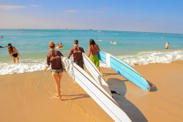 Semi-Private Surf Lesson for 2 or 3 people on Waikiki Beach - Primary Image