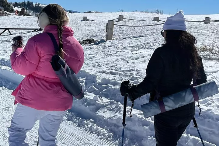 Snowshoe and Snowga (snow yoga) in Park City's Winter Wonderland