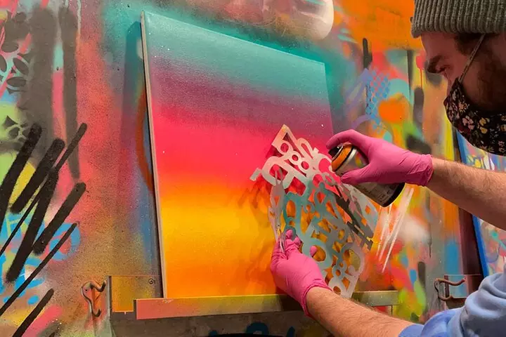 BYOB Spray Paint & Sip at Studio W.I.P. Evanston - Primary Image