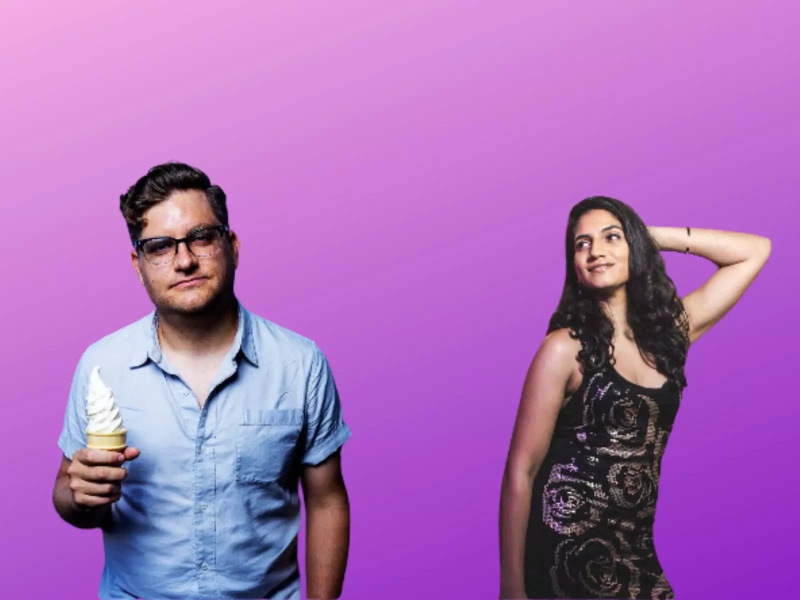 Comedians Pallavi Gunalan & Alex Falcone - Sunday, Apr 14, 2024 / 7:00pm - Primary Image