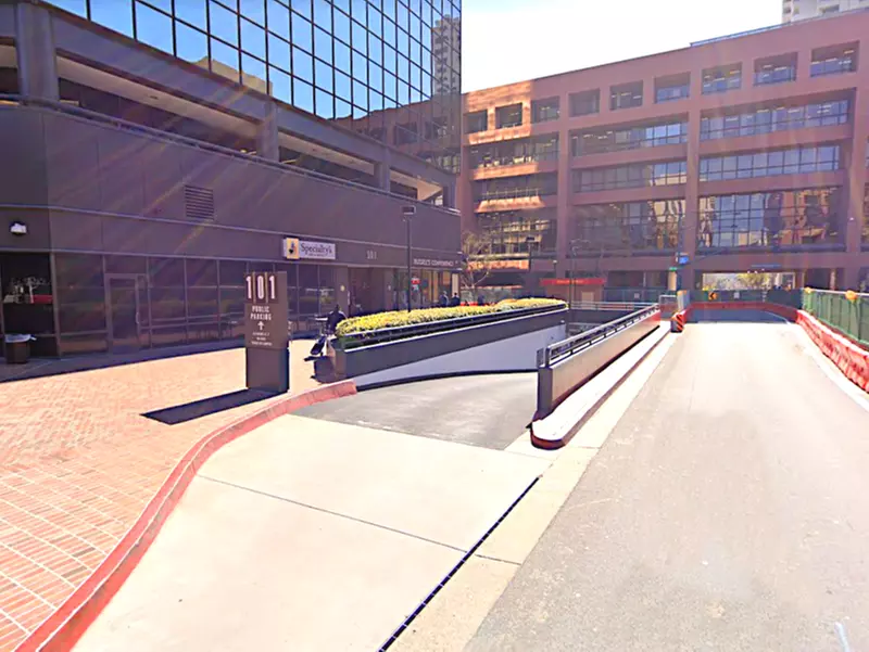 Parking at Underground Entrance - 101 West Broadway Garage