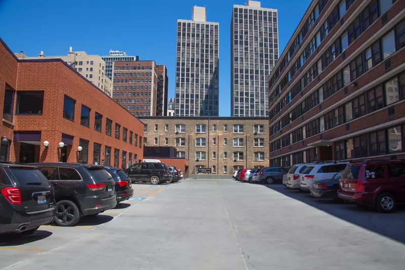 Parking at Belden Center Lot