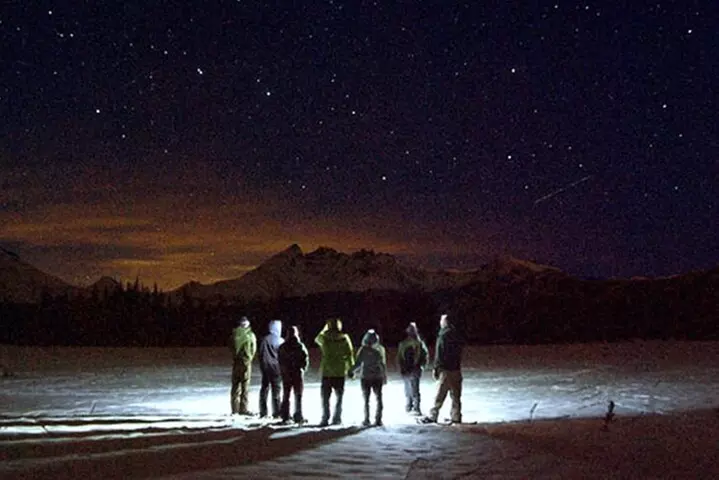 Tahoe National Forest Moonlight Snowshoe Tour Under a Starry Sky