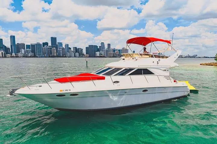 50 Feet Red Marble Miami Yacht Rental | 3 to 8 Hours | 13 ppl