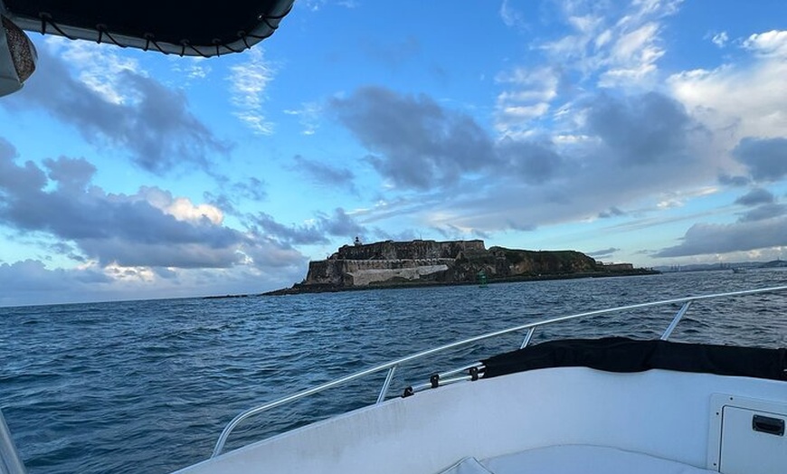 Image 32: Private Old San Juan Bay Boat Sunset-Night Cruise