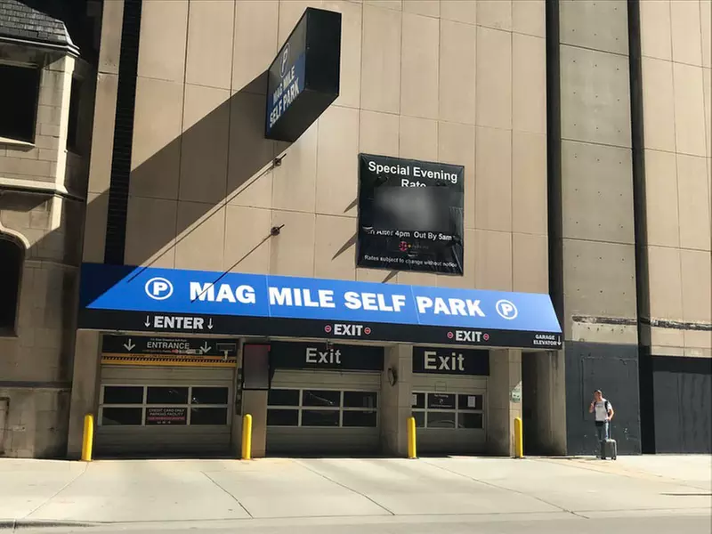 Parking at 110 E. Chestnut St. Garage