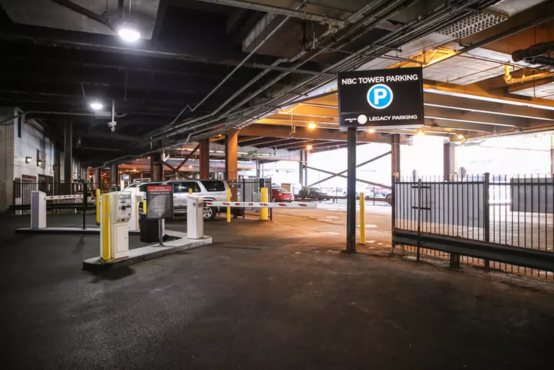Parking at Underground Entrance - NBC Tower Parking Lot