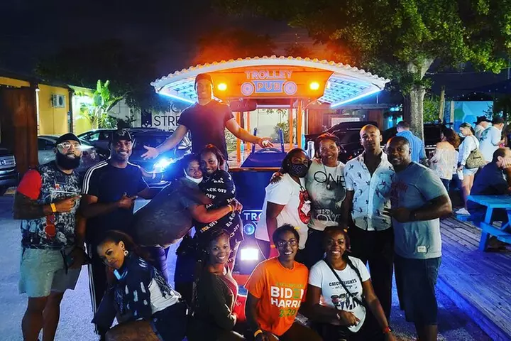 Party Bike through St. Pete with Bar+Mural Stops on Trolley Pub