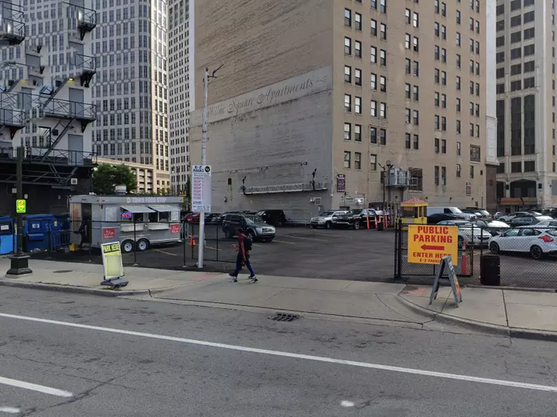 Parking at 901 Farmer St. Lot