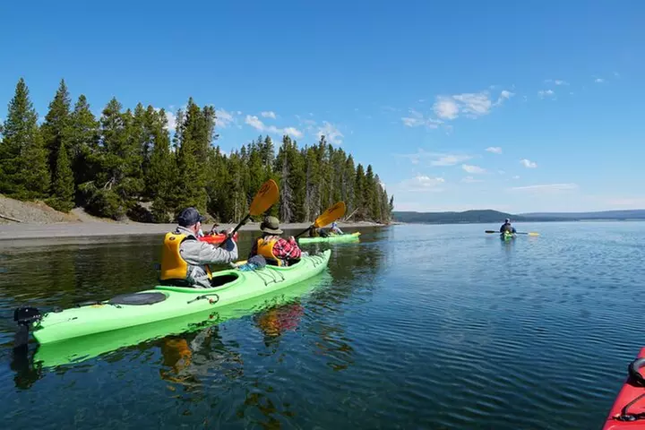 Lake Yellowstone Half Day Kayak Tours Past Geothermal Features