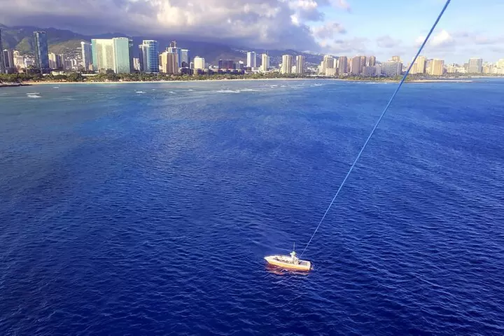 Parasailing in Waikiki from Oahu Hawaii