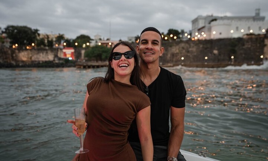 Image 12: Private Old San Juan Bay Boat Sunset-Night Cruise
